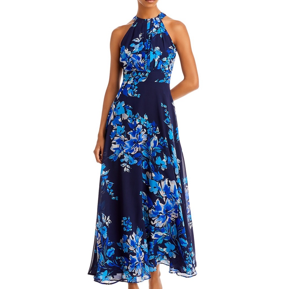 Eliza J Blue Floral Maxi Dress